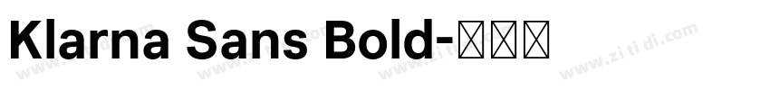 Klarna Sans Bold字体转换